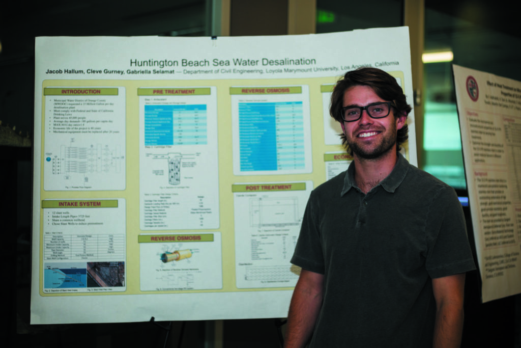 A Seaver student and his research poster