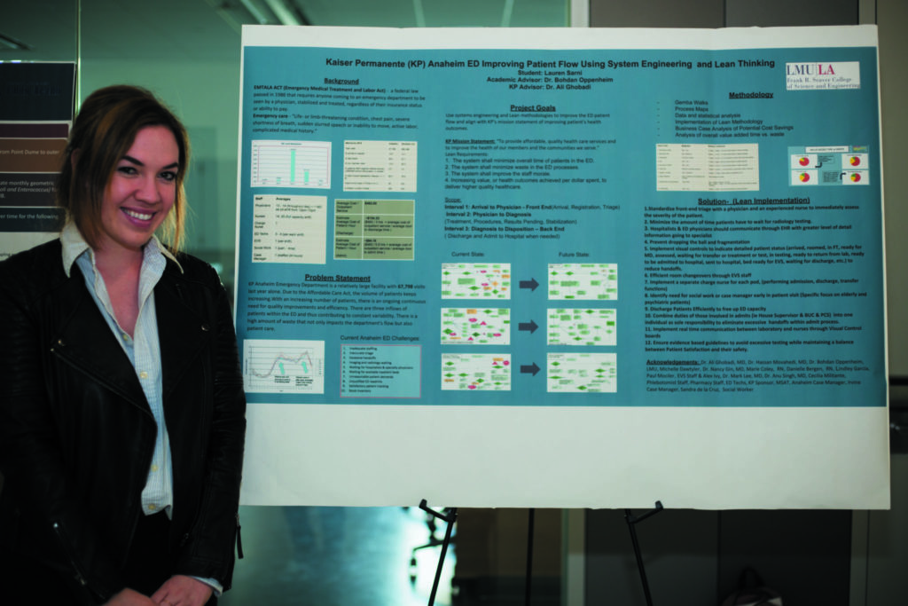 A Seaver student and her research poster