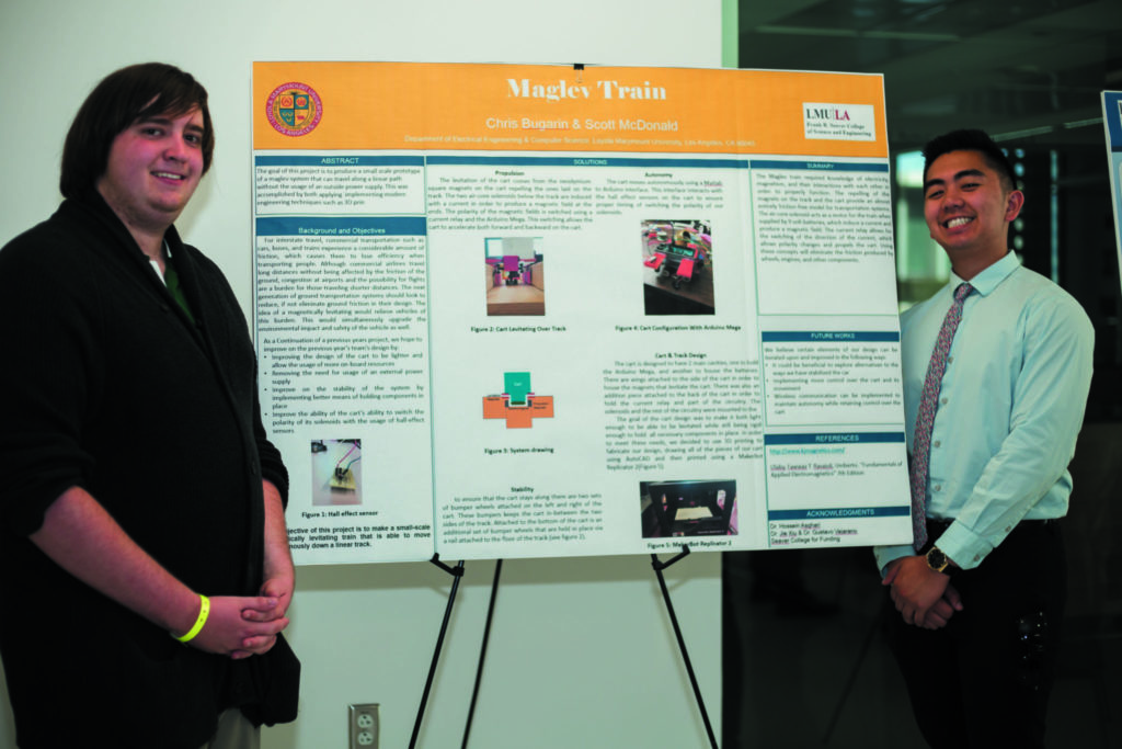 Seaver students and their research poster