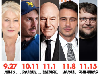 The Hollywood Masters Season 8 Lineup, including Helen Mirren, Darren Aronofsky, Patrick Stewart, James Franco, and Guillermo del Toro