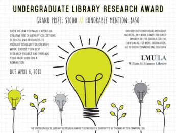 Undergraduate Library Research Award Flyer