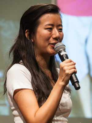 Nanxi Liu with mic