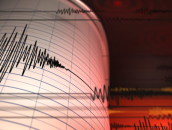 Seismograph and Earthquake - 3D Rendering