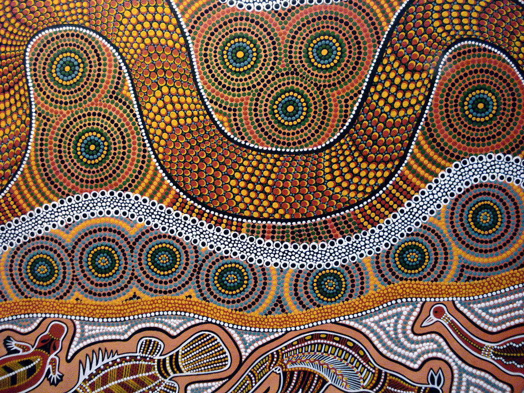 Australian aboriginal tile artwork