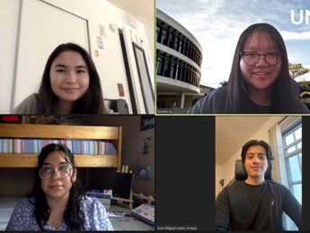 Daly Summer Scholars on Zoom meeting