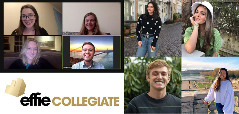 Composite photo of M-School students who participated in the Effie Collegiate Challenge