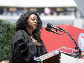 Viola Davis speaking at LMU Commencement 2021