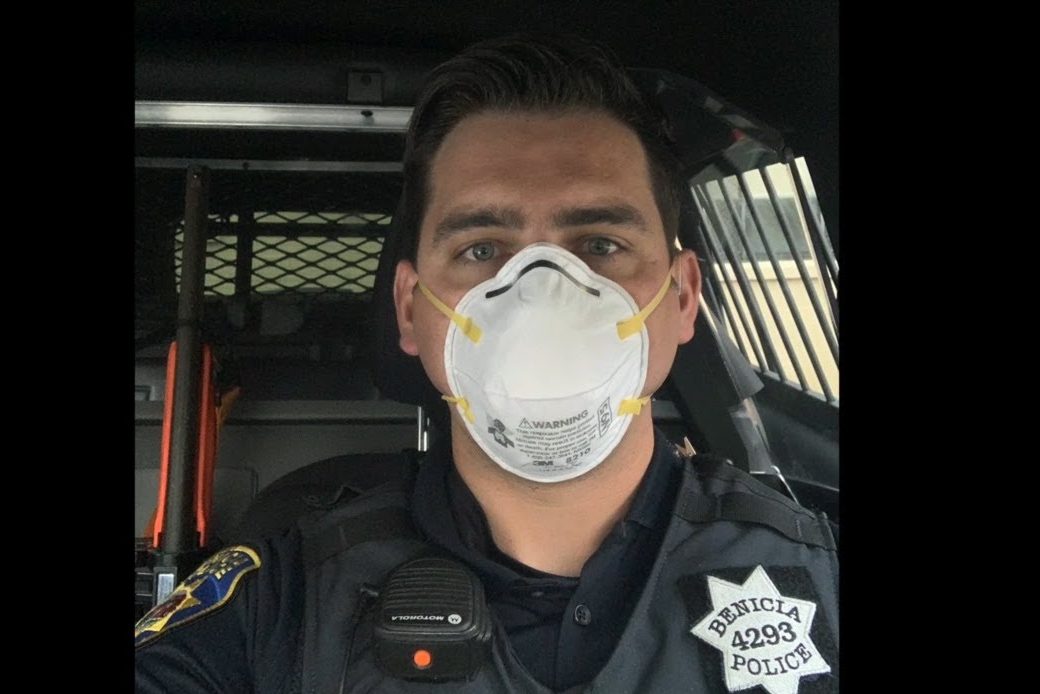 LMU alum first responder in mask