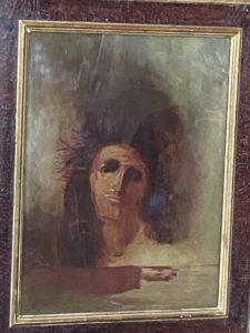 “Head of Christ” painting by Odilon Redon