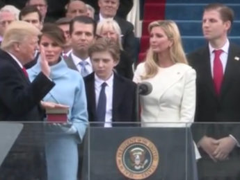 Former President Donald Trump with family