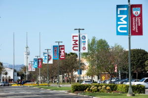 LMU Campus view from Loyola Boulevard entrance