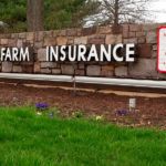 State Farm sign and logo on wall