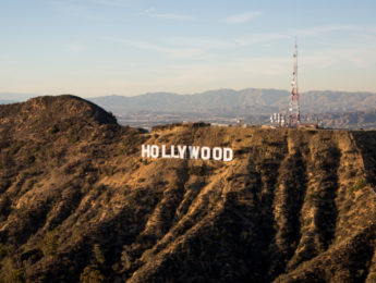 Hollywood sign aerial