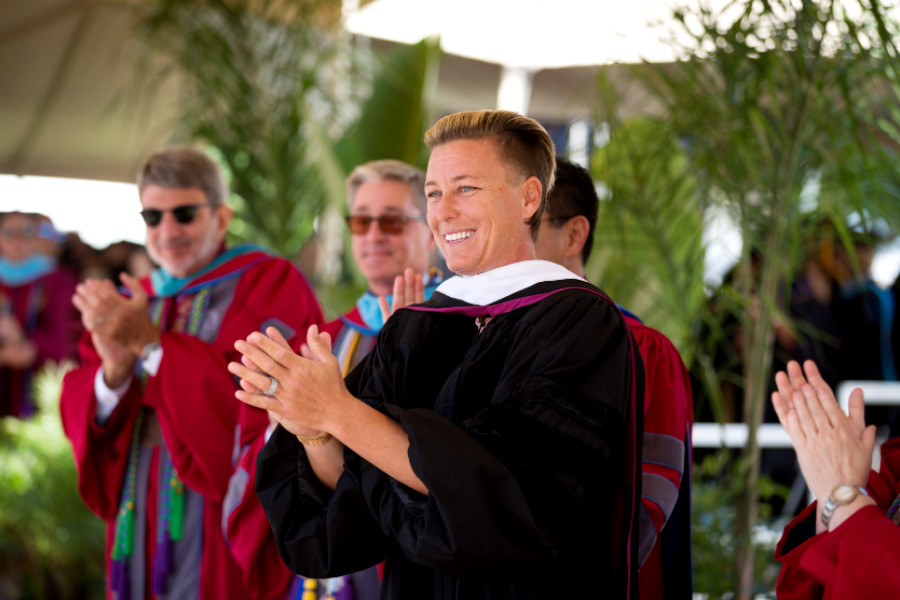 Abby Wambach at LMU commencement