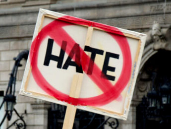 anti-hate sign