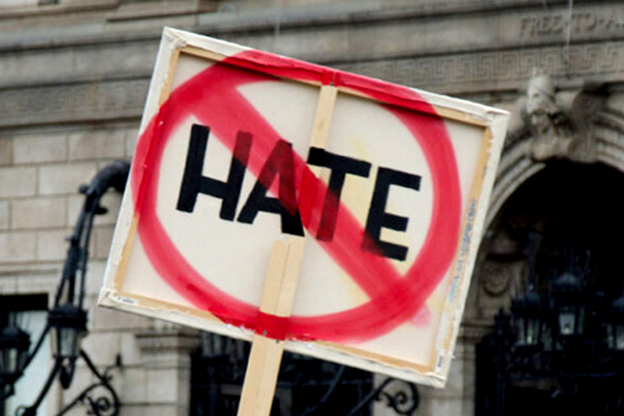 anti-hate sign