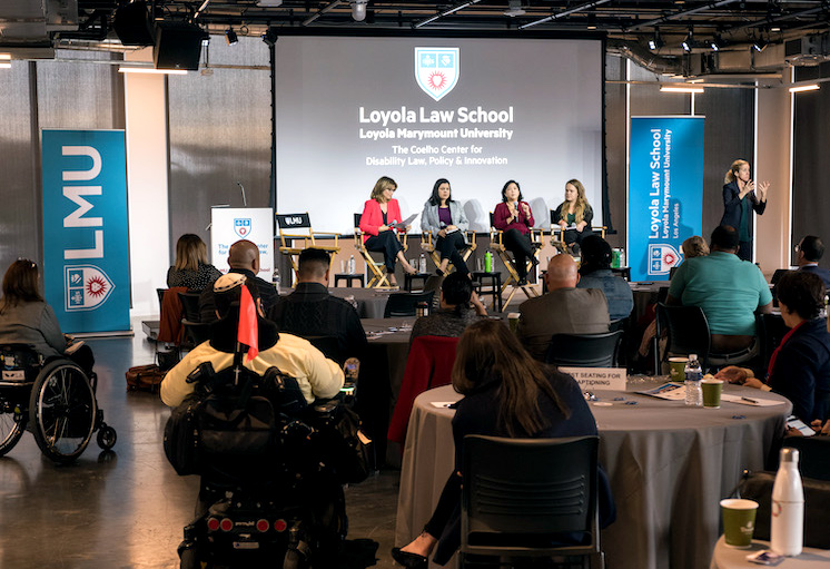 panels for an event hosted by LMU Loyola Law School's Coelho Center for Disability Law, Policy, and Innovation