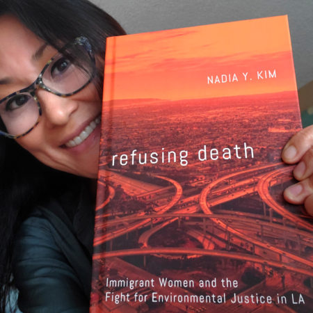 Nadia Kim with her book Refusing Death