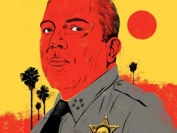 Illustration of LA County Sheriff Alex Villanueva