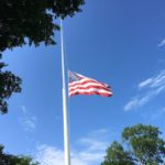 American flag half-mast