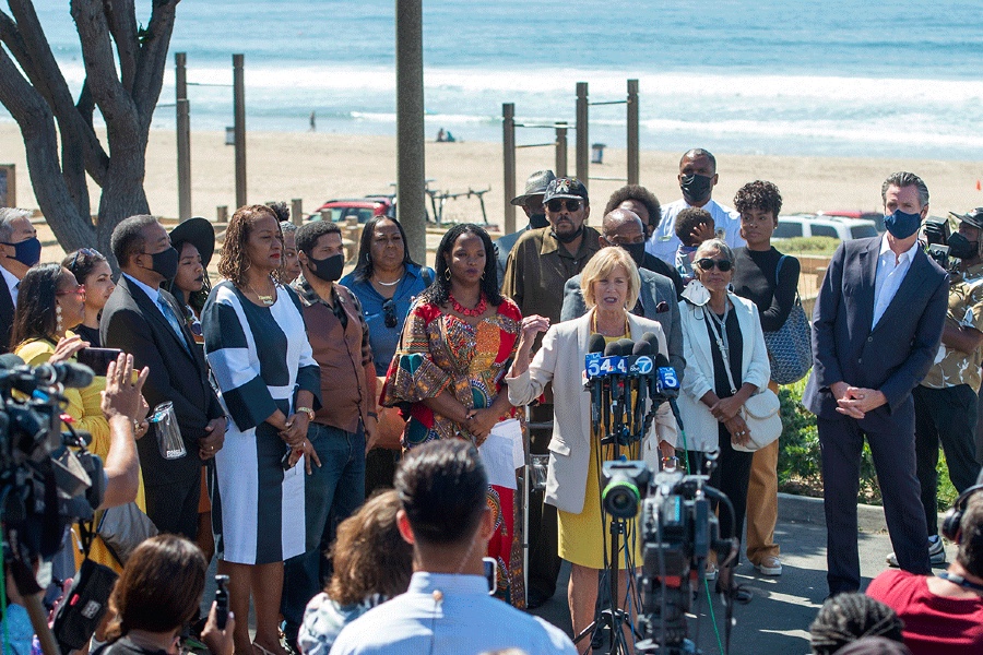 Press conference announcing Bruce's Beach land transfer
