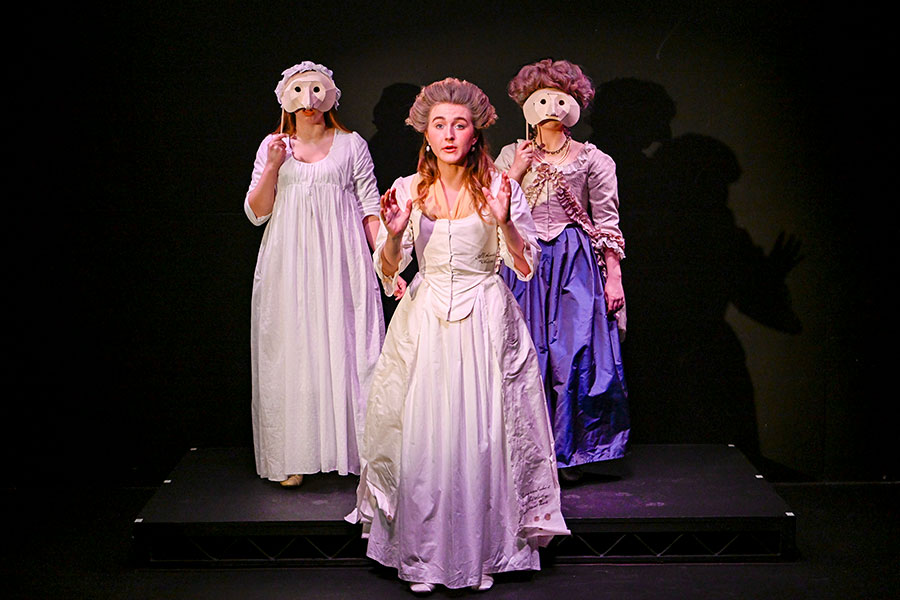 A performance of "The Revolutionists" by Lauren Gunderson at LMU College of Fine Art and Communication