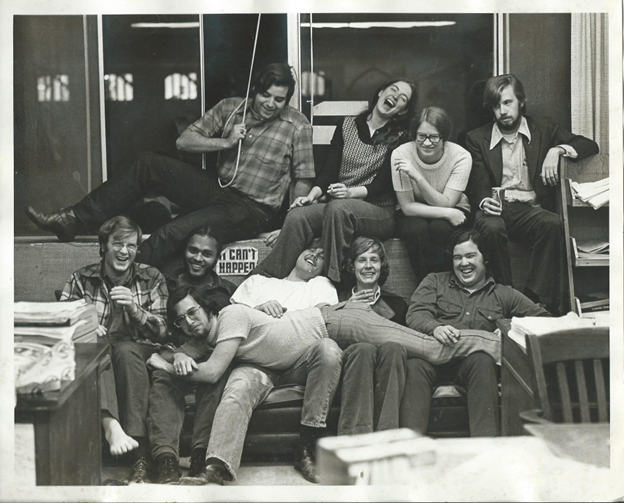Staff at The Loyolan in 1973.