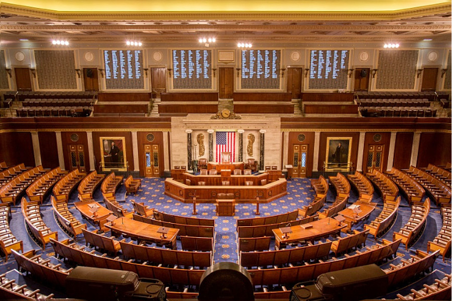 Interior of US Capitol; House floor
