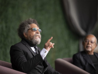 Image of Cornel West and Henry Louis Gates, Jr. taking part in an event at LMU