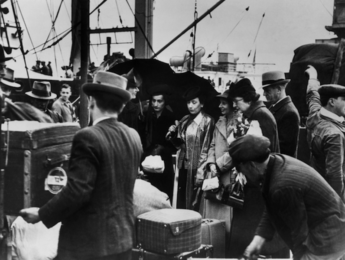 German-Jewish refugees aboard ship