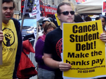 cancel student debt protesters