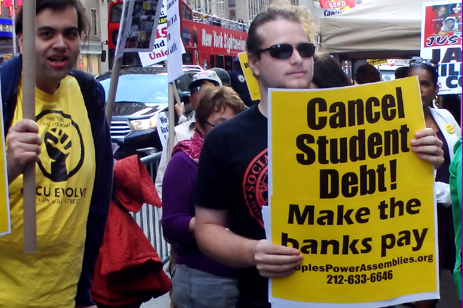 cancel student debt protesters