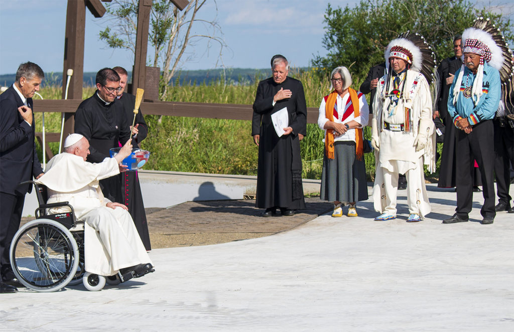 Image of Pope Francis in Canada