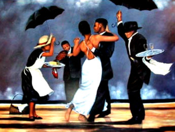 The painting Rain Dance, by Sidney Carter