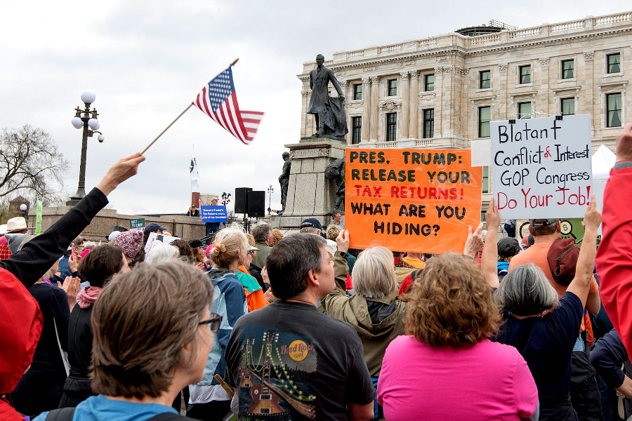 Minnesota rally to release Trump's tax returns
