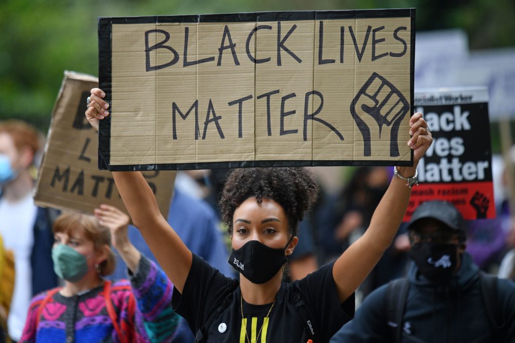Protesters at a Black Lives Matter Demonstration