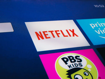 Netflix logo on TV screen