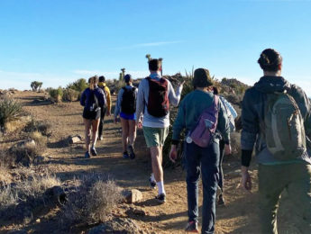 Students from the LMU Outdoor Club participate in a hike in the greater Los Angeles area.