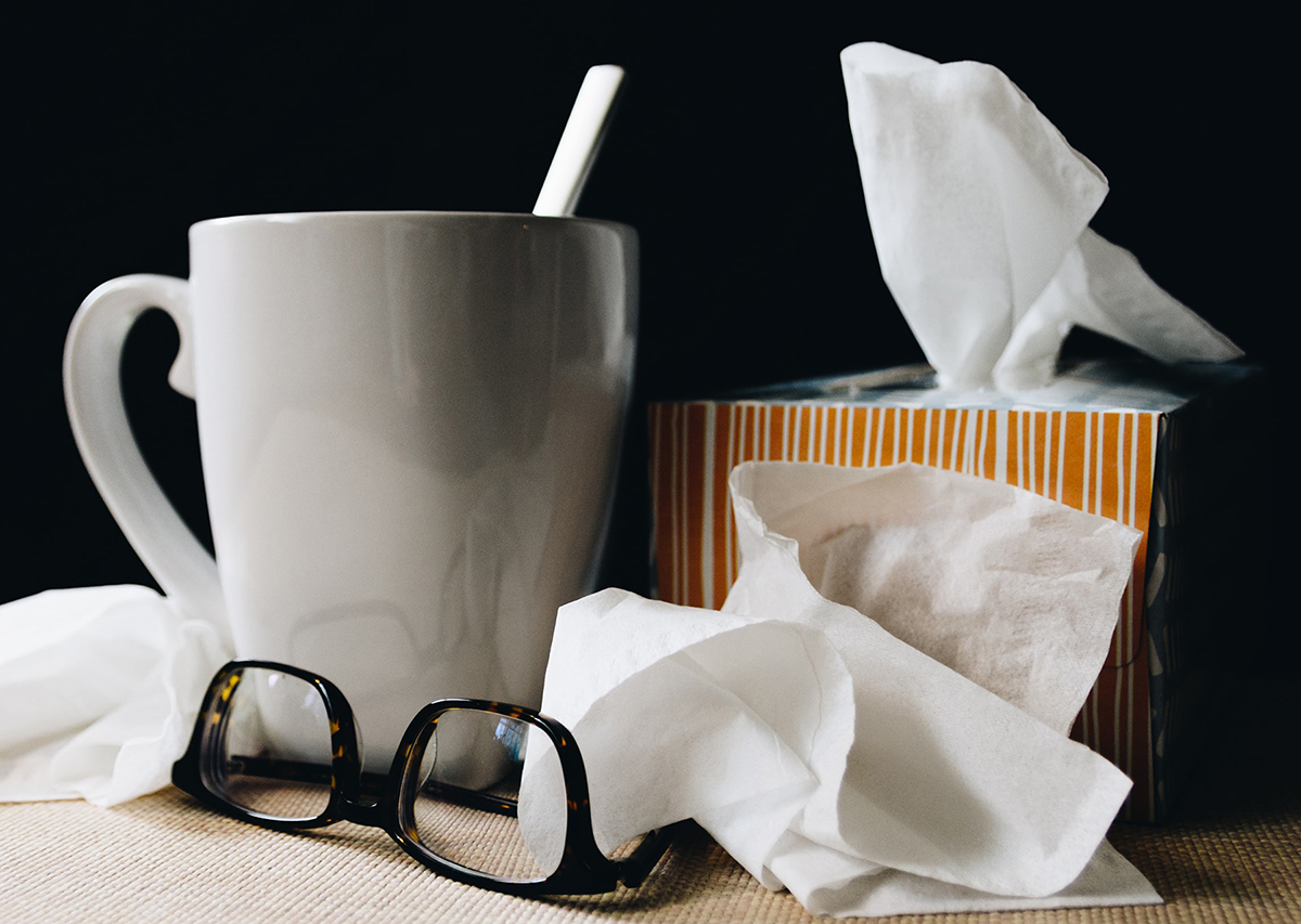 Image of tissues and tea