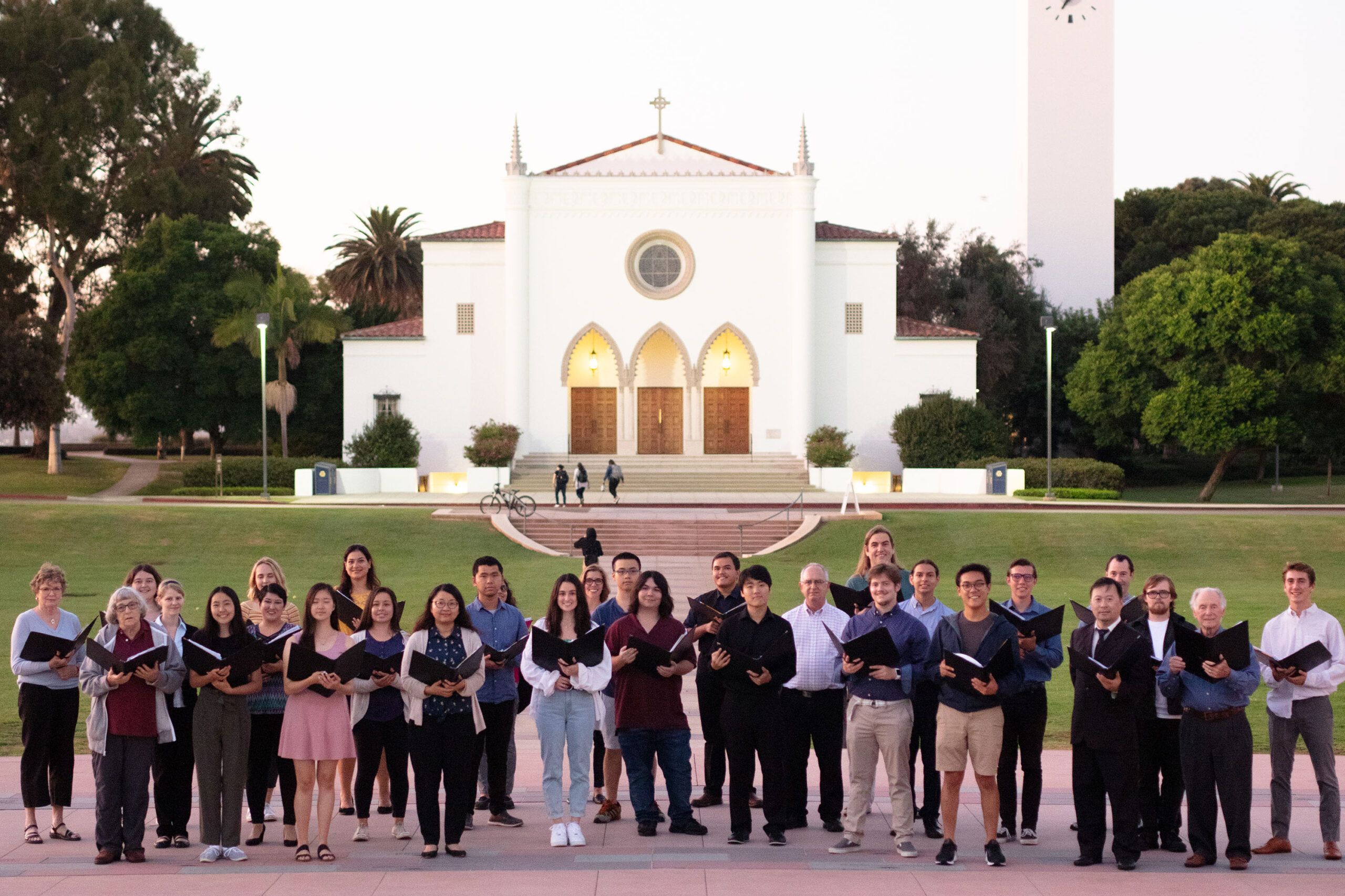 LMU Choirs Posed at Sacred Heart Chapel