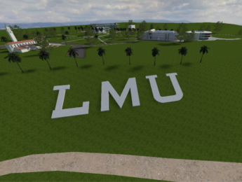 A view of the LMU Bluff in virtual reality.