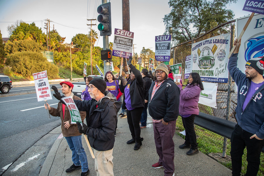 L.A. School District workers strike