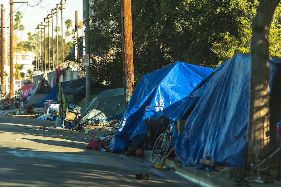 West Hollywood Homelessness Wild Tents Camp.