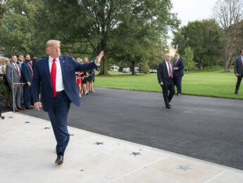 Trump walking