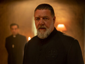 Father Gabriele Amorth (Russell Crowe) in Screen Gems’ THE POPE’S EXORCIST.