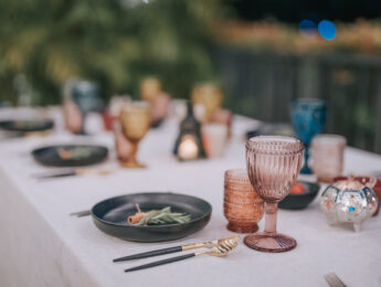 Outdoor Fine Dining Table Setting