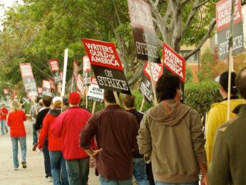 Writers Guild workers on strike