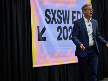 President Timothy Law Snyder speaks at South by Southwest Ed confernce