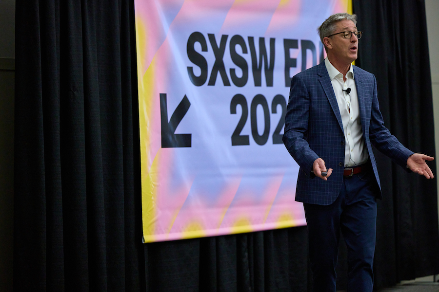 President Timothy Law Snyder speaks at South by Southwest Ed confernce