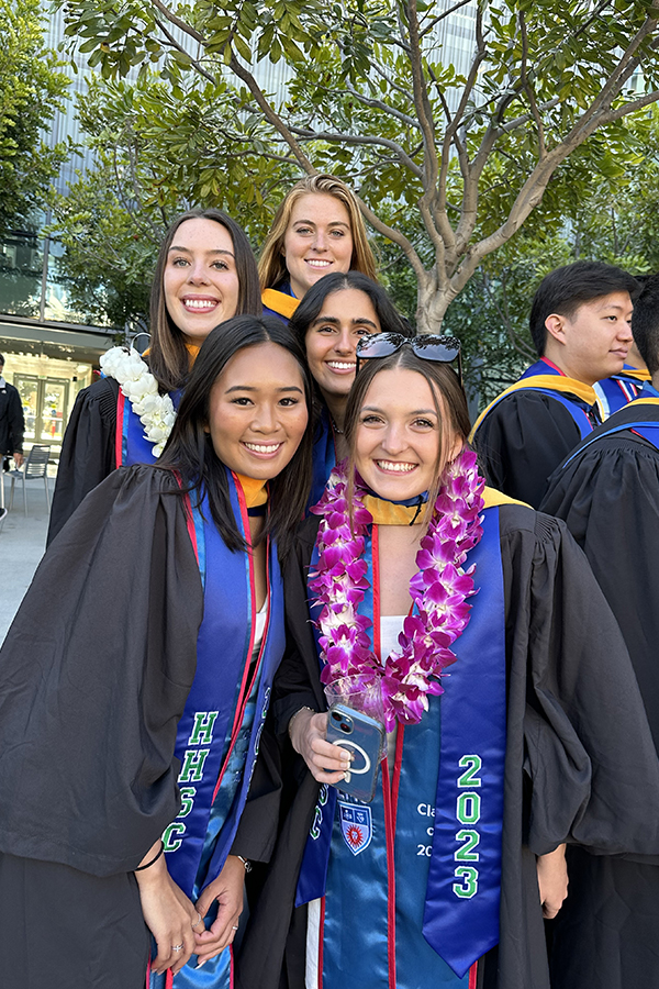 Five HHSC graduates posing for a photo